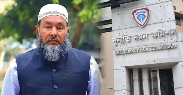 সাবেক সংসদ সদস্য রেজাউল হক চৌধুরী; দুদকের কার্যালয় (কোলাজ)